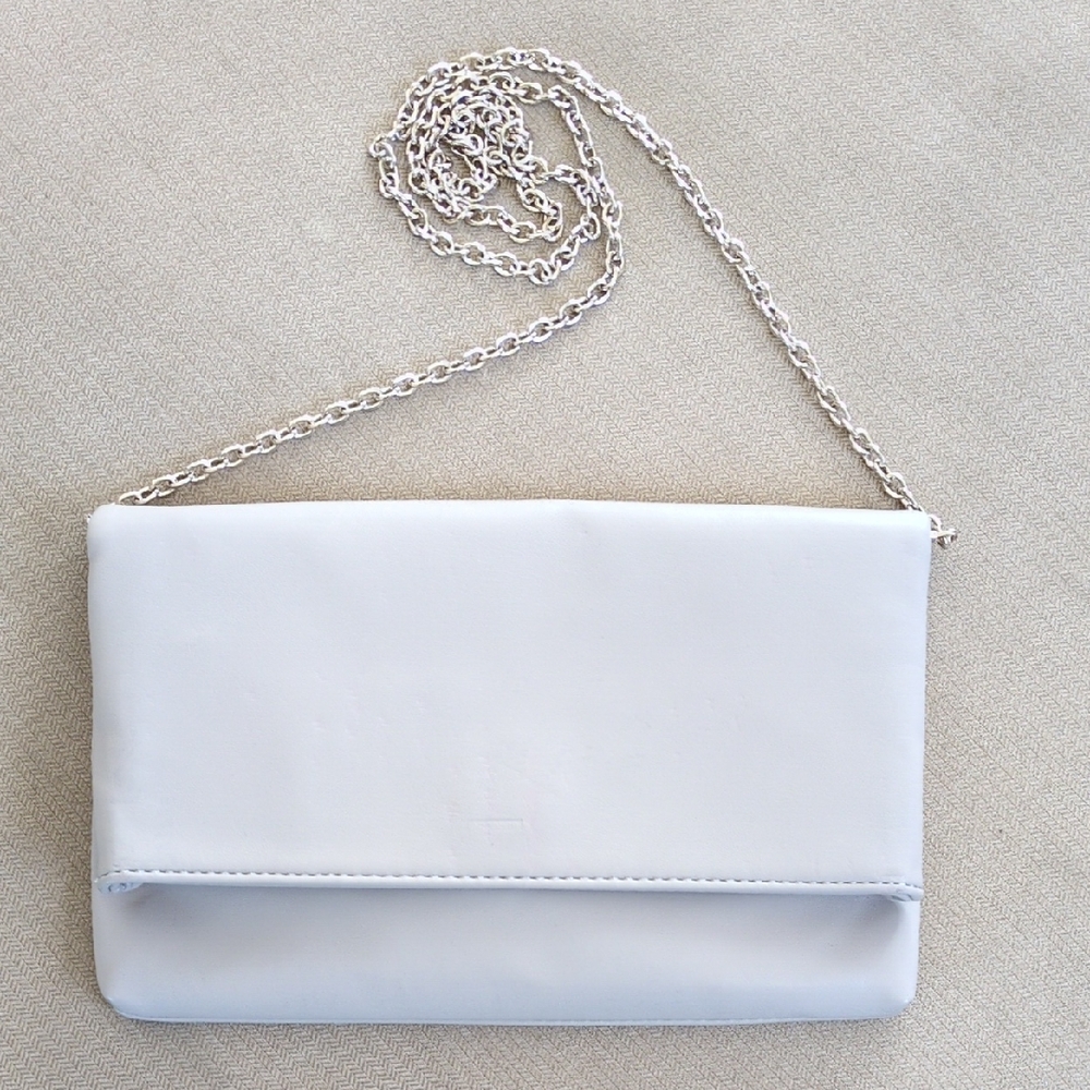 Kelly & Katie Beige Chain Clutch